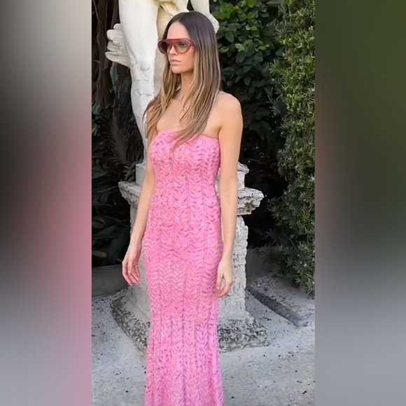 Ronny Kobo Tasha crochet strapless dress - Picture 2 of 16